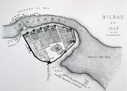 Plano de Bilbao. 1442.