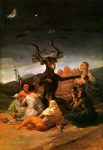 El Aquelarre. 1789. Francisco José de Goya y Lucientes. Francisco José de Goya y Lucientes. Prerromanticismo.