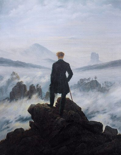 El Caminante Sobre el Mar de Nubes. 1818. Caspar David Friedrich. Romanticismo.