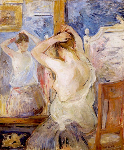 Ante el Espejo. 1876. Berthe Morisot. Impresionismo.