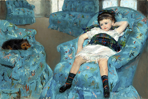 La Niña en Sillón Azul. 1878. Mary Cassatt. Impresionismo.