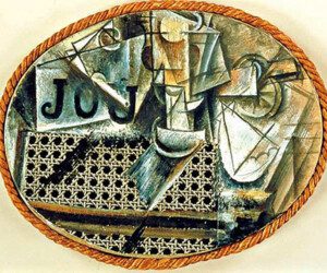 [12] Naturaleza Muerta con Silla de Rejilla. 1912 / Cubismo sintético