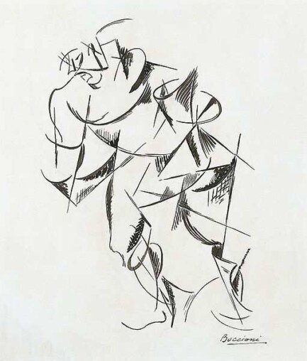 Dinamismo del Cuerpo Humano: Boxeador. 1913. Umberto Boccioni. Futurismo.