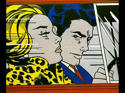 En el coche. 1963. Roy Lichtenstein. Pop Art.